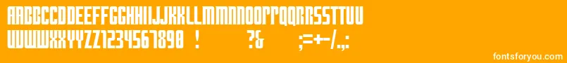 フォントDoctorwhat – オレンジの背景に白い文字