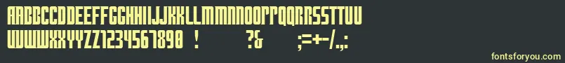 Doctorwhat Font – Yellow Fonts on Black Background
