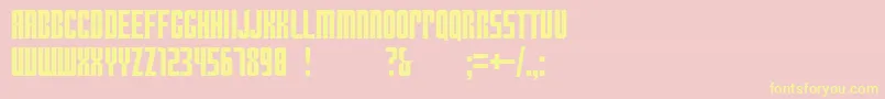 Doctorwhat Font – Yellow Fonts on Pink Background