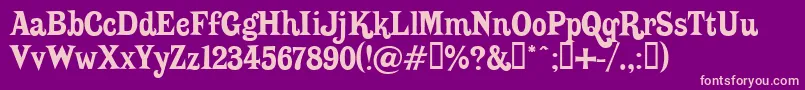 Putain Font – Pink Fonts on Purple Background