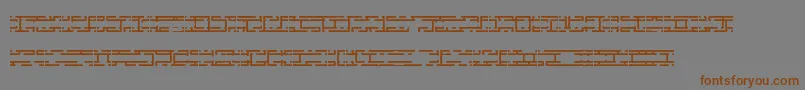 フォントEntlayrb – 茶色の文字が灰色の背景にあります。