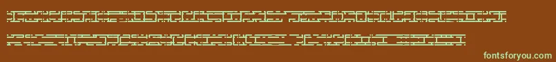 Шрифт Entlayrb – зелёные шрифты на коричневом фоне