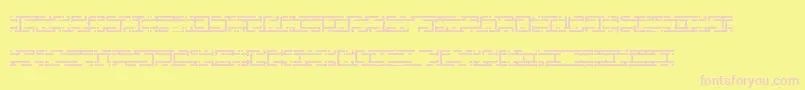 Entlayrb Font – Pink Fonts on Yellow Background