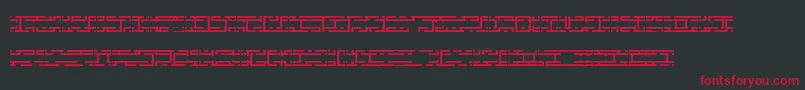 フォントEntlayrb – 黒い背景に赤い文字