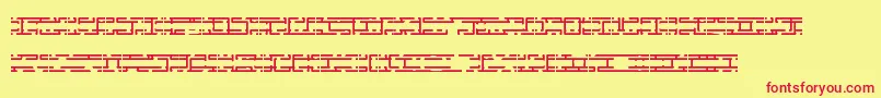 フォントEntlayrb – 赤い文字の黄色い背景