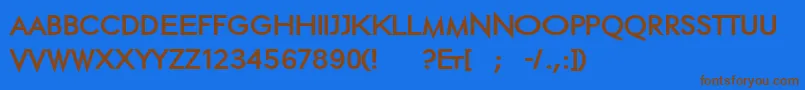 Ethblackextended Font – Brown Fonts on Blue Background
