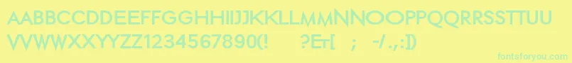 fuente Ethblackextended – Fuentes Verdes Sobre Fondo Amarillo