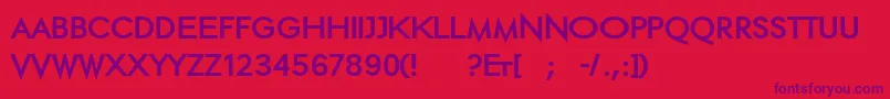Ethblackextended Font – Purple Fonts on Red Background