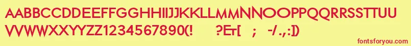 Ethblackextended Font – Red Fonts on Yellow Background
