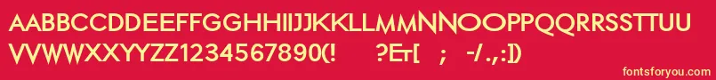 Ethblackextended Font – Yellow Fonts on Red Background