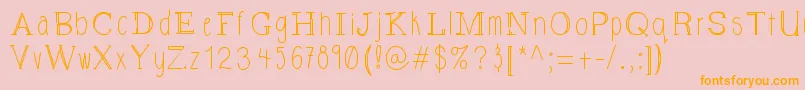 Sundaysunday Font – Orange Fonts on Pink Background