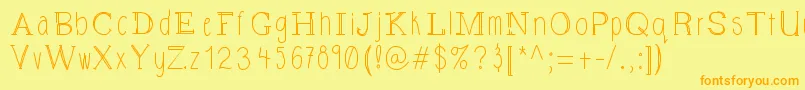 Sundaysunday Font – Orange Fonts on Yellow Background