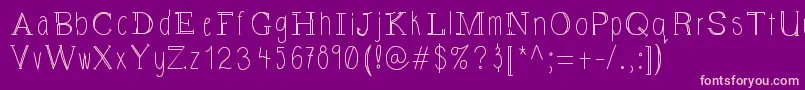 Sundaysunday Font – Pink Fonts on Purple Background