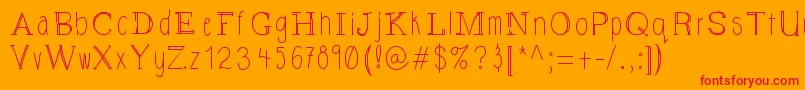 Sundaysunday Font – Red Fonts on Orange Background