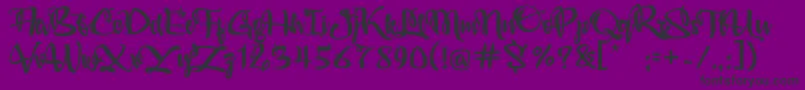 Audrey Font – Black Fonts on Purple Background