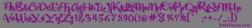 Audrey Font – Purple Fonts on Gray Background