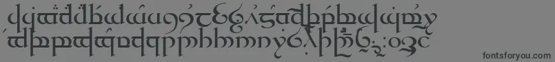 フォントTengwarQuenya – 黒い文字の灰色の背景