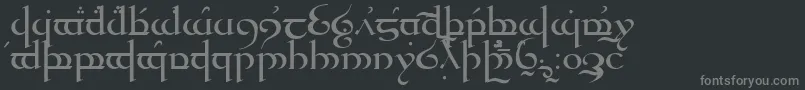 フォントTengwarQuenya – 黒い背景に灰色の文字