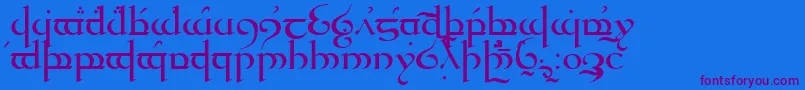 Шрифт TengwarQuenya – фиолетовые шрифты на синем фоне