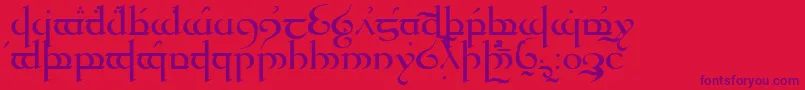 TengwarQuenya Font – Purple Fonts on Red Background