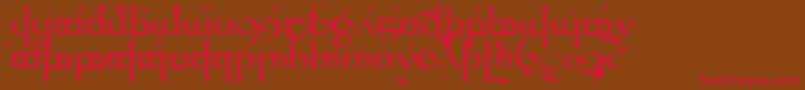 TengwarQuenya Font – Red Fonts on Brown Background