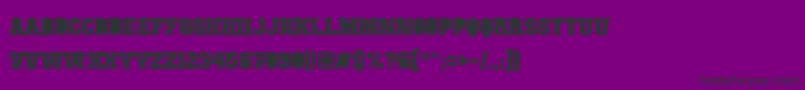 フォントPunchlineFilled – 紫の背景に黒い文字