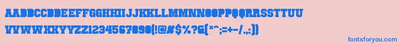 Czcionka PunchlineFilled – niebieskie czcionki na różowym tle