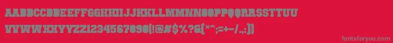 PunchlineFilled Font – Gray Fonts on Red Background