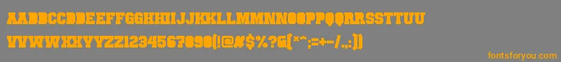PunchlineFilled Font – Orange Fonts on Gray Background