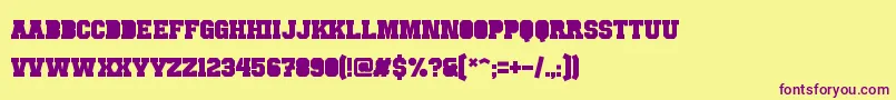PunchlineFilled Font – Purple Fonts on Yellow Background