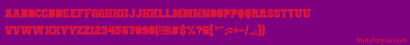 PunchlineFilled Font – Red Fonts on Purple Background