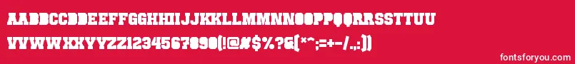 PunchlineFilled Font – White Fonts on Red Background