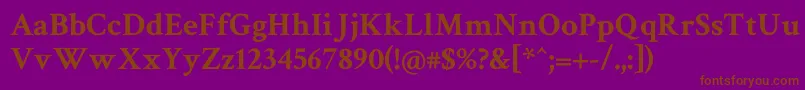 Crimsontext ffy Font – Brown Fonts on Purple Background