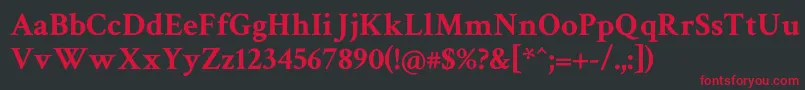 Crimsontext ffy Font – Red Fonts on Black Background