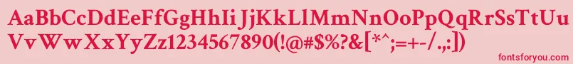 Crimsontext ffy Font – Red Fonts on Pink Background