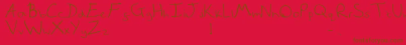 fuente QuickNote – Fuentes Marrones Sobre Fondo Rojo