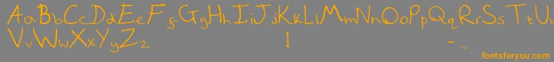QuickNote Font – Orange Fonts on Gray Background