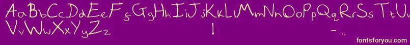 Шрифт QuickNote – жёлтые шрифты на фиолетовом фоне