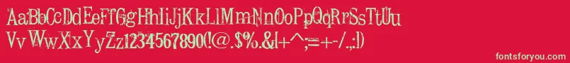 ConradVeidt Font – Green Fonts on Red Background