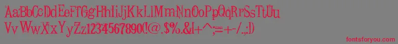 フォントConradVeidt – 赤い文字の灰色の背景
