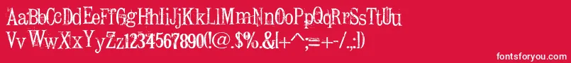 ConradVeidt Font – White Fonts on Red Background