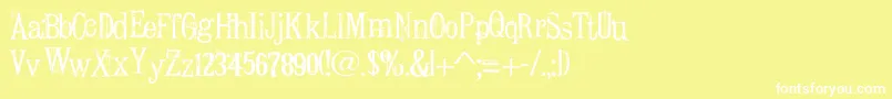 ConradVeidt Font – White Fonts on Yellow Background
