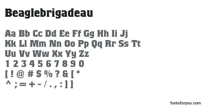Beaglebrigadeau Font – alphabet, numbers, special characters