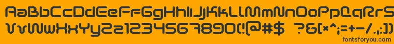 Scifi2k2 Font – Black Fonts on Orange Background