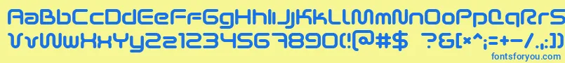 More about Scifi2k2 Font Scifi2k2 Font – Blue Fonts on Yellow Background