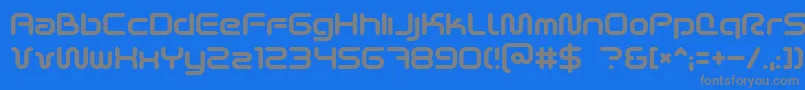 Scifi2k2-fontti – harmaat kirjasimet sinisellä taustalla