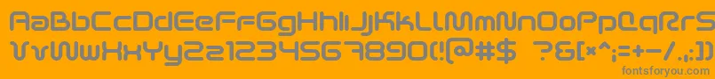 More about Scifi2k2 Font Scifi2k2 Font – Gray Fonts on Orange Background