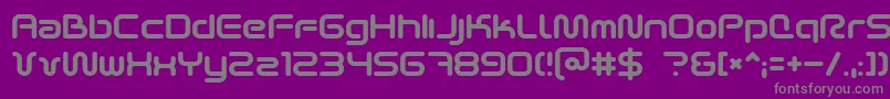 Scifi2k2-Schriftart – Graue Schriften auf violettem Hintergrund