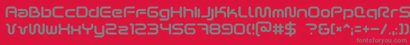 フォントScifi2k2 – 赤い背景に灰色の文字