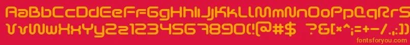 Scifi2k2 Font – Orange Fonts on Red Background